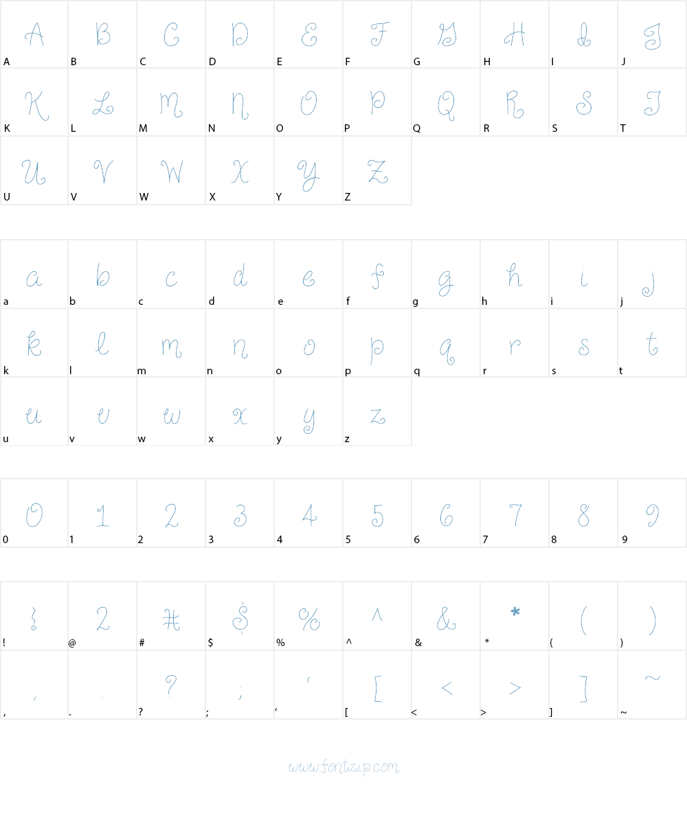 Just For Giggles Font Character